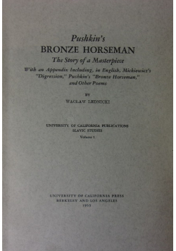 Pushkin's bronze horseman