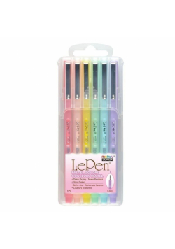 Cienkopisy Le Pen Pastel 6 kolorów