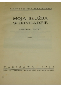 Moja służba w brygadzie, 1933 r.
