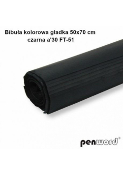 Bibuła kolorowa gładka czarna 50x70cm 30 arkuszy