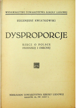 Dysproporcje ok 1932 r.