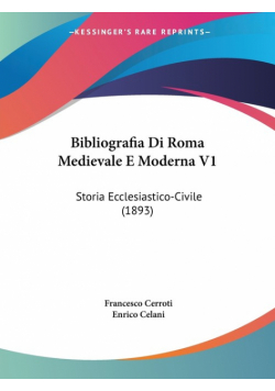 Bibliografia Di Roma Medievale E Moderna V1