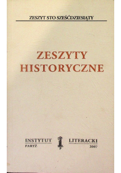 Zeszyty historyczne Zeszyt 160