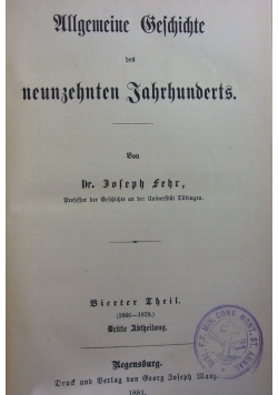 Augemeine Geschichte der Neueren Zeit, 1861r.