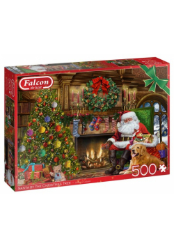 Jumbo Puzzle 500 Falcon Christmas Święty Mikołaj przy choince