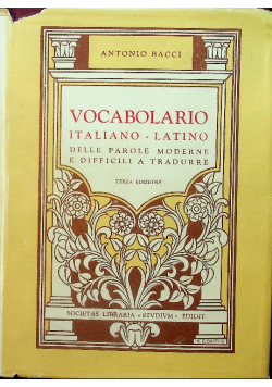 Vocabolario italiano latino