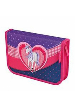 Piórnik dwuklapkowy z wyposażeniem Smart Glitter
