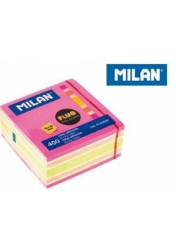 Karteczki fluo mix kostka 76x76 400szt MILAN
