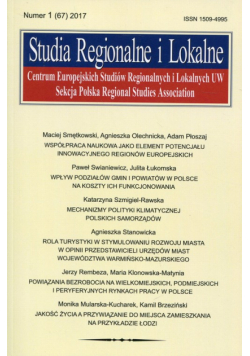 Studia Regionalne i Lokalne nr 1 (67) 2017