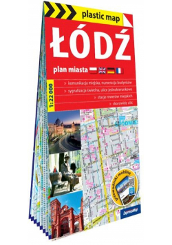 Plastic map Łódź plan miasta 1: 22 000