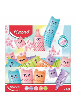 Zakreślacz mini Kawaii Pastel mix (48szt) MAPED
