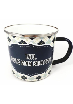 Kubek emaliowany 250ml Tato jesteś moim bohaterem