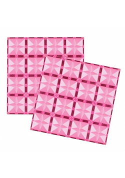 Klocki magnetyczne 2 płyty różowe 30x30 cm