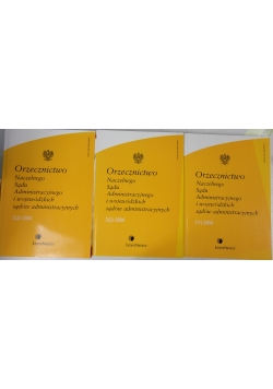 Orzecznictwo naczelnego sądu administracyjnego i wojewódzkich sądów administracyjnych, nr 1.1, 2.2 i 3.3