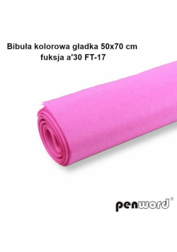 Bibuła kolorowa gładka fuksja 50x70cm 30 arkuszy