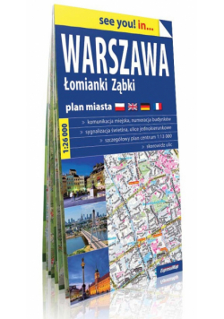 Warszawa Łomianki Ząbki plan miasta 1:26 000