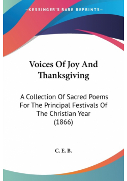 Voices Of Joy And Thanksgiving
