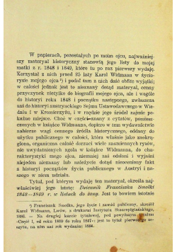 Smolka dziennik 1848 -1849  1913 r.
