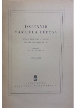 Dziennik Samuela Pepysa , Tom II