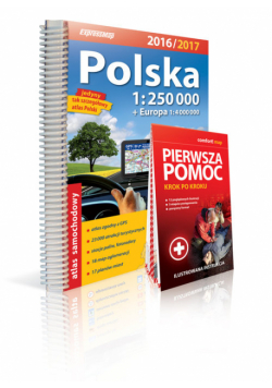 Polska atlas sam 1:250 000+Pierw pom wyd. 2016/2017