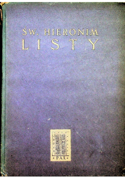 Św Hieronim Listy Tom I