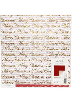 Papier ozdobny Merry Christmas scrapbooking 30,5x30,5cm 180g. 3 arkusze edycja limitowana