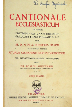 Cantionale Ecclesiasticum 1914 r.
