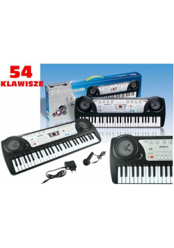 Multifunkcyjny duży keyboard 54 klawisze LED