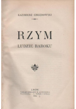 Rzym ludzie baroku 1912r.