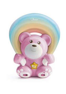 Miś z projektorem Rainbow różowy