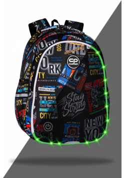 Plecak 2-komorowy Coolpack Jimmy LED big city