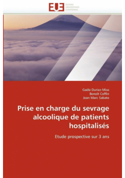 Prise en charge du sevrage alcoolique de patients hospitalisés