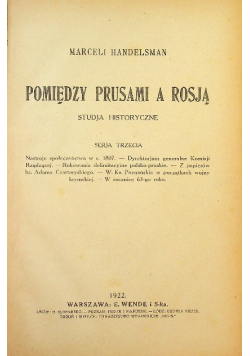 Pomiędzy Prusami a Rosją 1922 r.