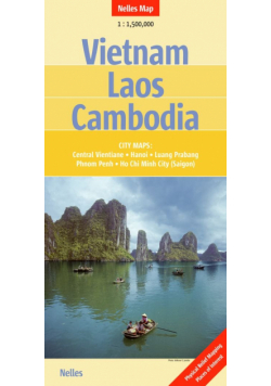 Vietnam Laos Cambodia mapa 1:1 500 000 Nelles