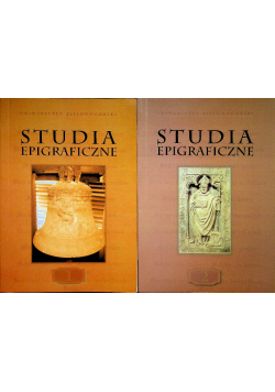 Studia Epigraficzne Tom I i II