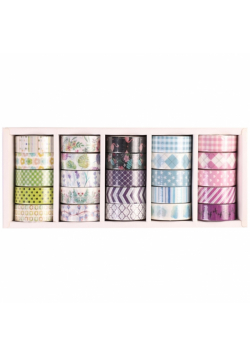 Display Taśma klejąca dekoracyjna Washi Tape Narcissus SET 2 display mix 25 sztuk