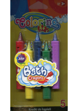 Kredki do kąpieli 5 kolorów Colorino Kids