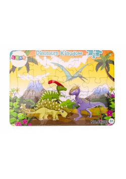 Puzzle dinozaury plansza 16el