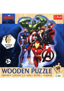 Puzzle drewniane 50 Przygody Avengers