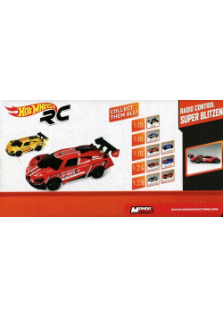Hot Wheels Pojazd zdalnie sterowany 1:28  czerwony