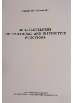 Multilevelness of emotional and instinctive functions