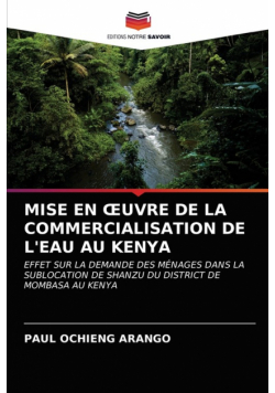 Mise En Œuvre De La Commercialisation De L'eau Au Kenya