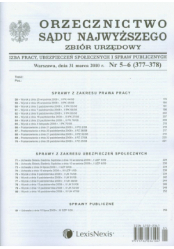 Orzecznictwo Sądu Najwyższego IPiUS 5-6/2010