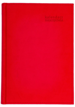 Kalendarz naucz. 2024/2025 B5 tyg. Vivella czerwo