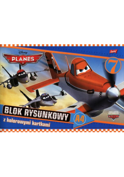 Blok rysunkowy A4 Planes z kolorowymi kartkami