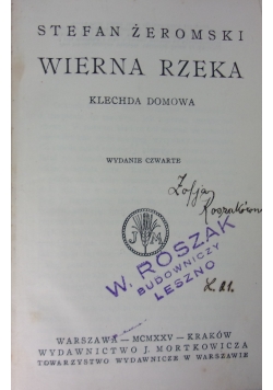 Wierna rzeka, 1925 r.