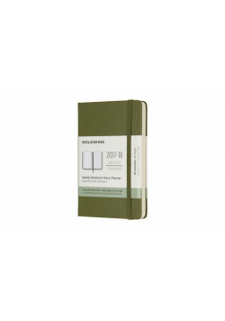 Kalendarz tygodniowy Moleskine 18M P, twarda oprawa, oliwkowy