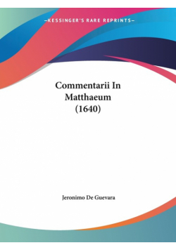 Commentarii In Matthaeum (1640)