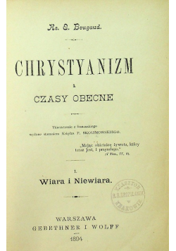 Chrystyanizm i czasy obecne 1894 r.