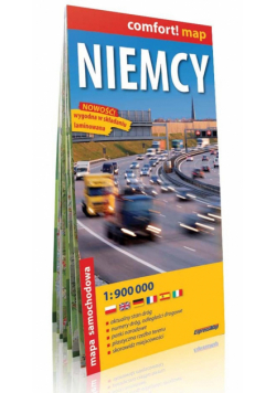 Niemcy laminowana mapa samochodowa 1:900 000